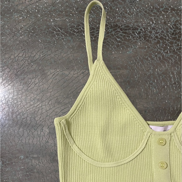 Zara Like Green Ribbed Top - Picture 3 of 9